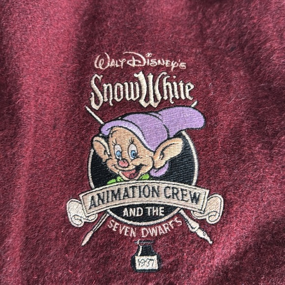 Vintage Walt Disney The 7 dwarfs animation crew bomber style varsity jacket. - Picture 6 of 9